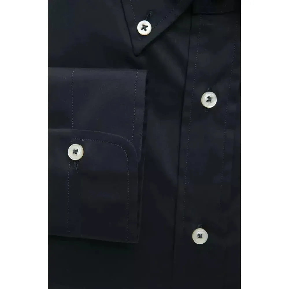 Robert Friedman Black Cotton Men Shirt Robert Friedman Black