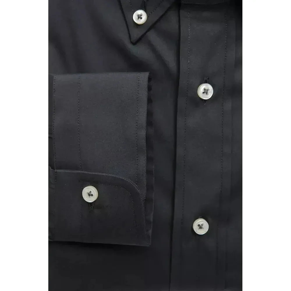 Robert Friedman Gray Cotton Men Shirt Robert Friedman Dark Slate Gray