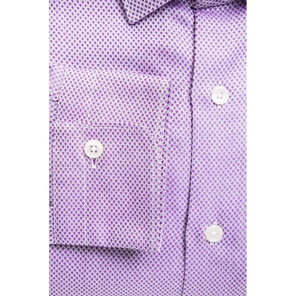 Robert Friedman Multicolor Cotton Men Shirt Robert Friedman Thistle
