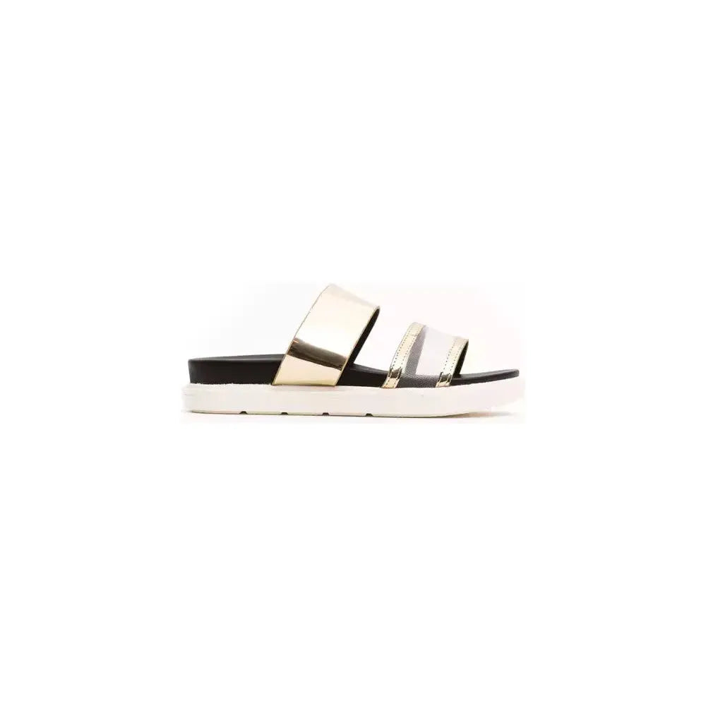 Péché Originel Gold Polyethylene Women Sandal Péché Originel White Smoke
