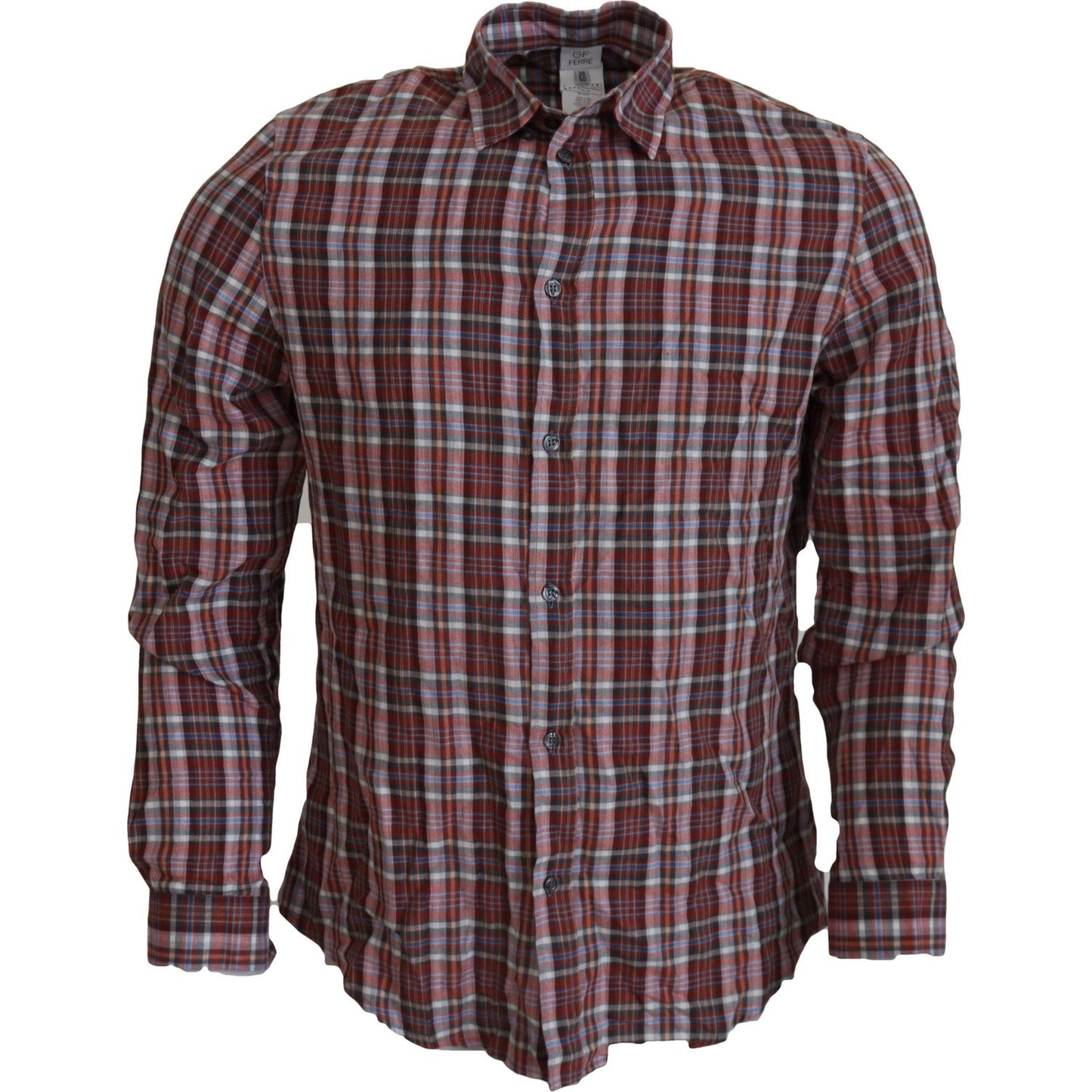 GF Ferre Multicolor Cotton Casual Men's Shirt GF Ferre Dark Slate Gray