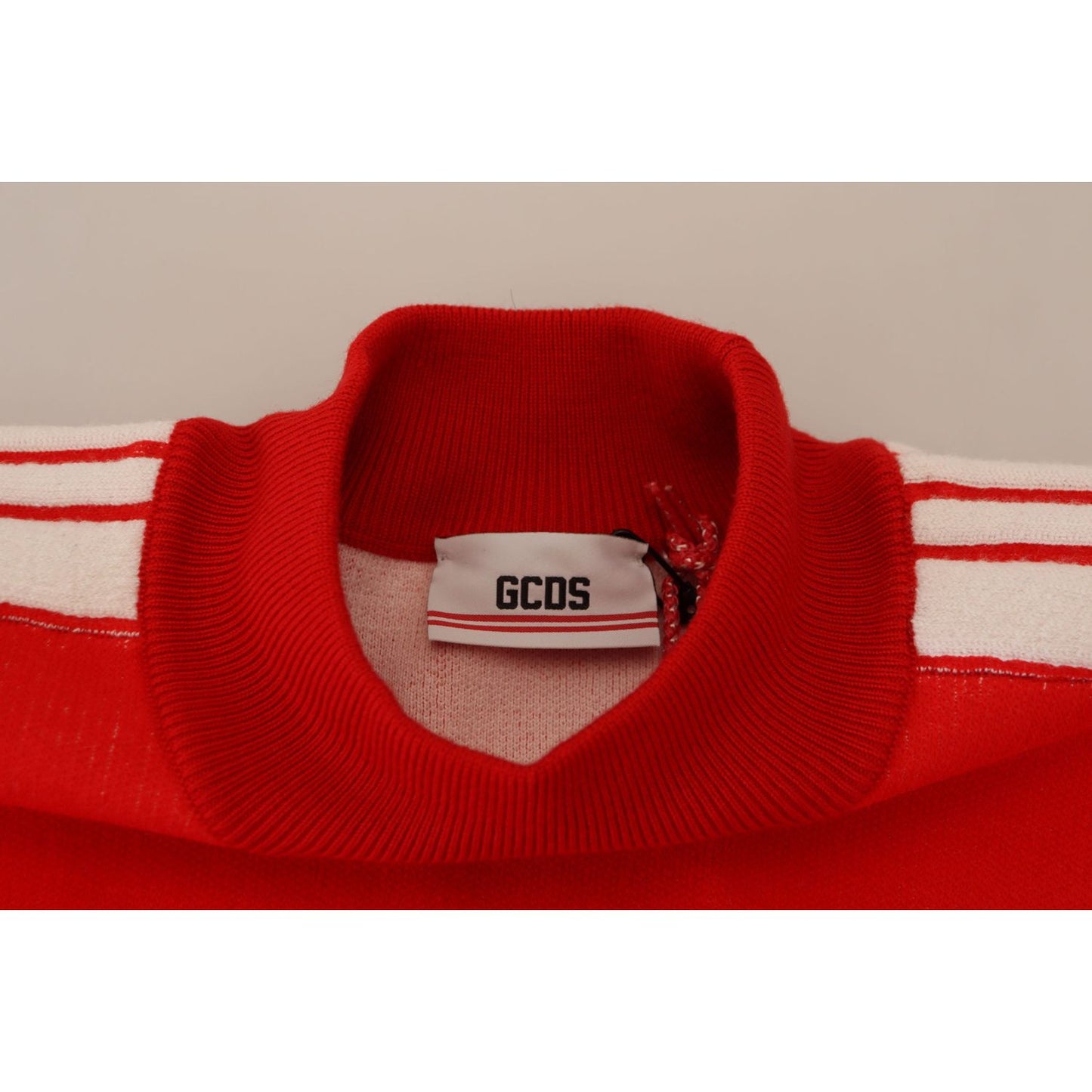 GCDS Elegant Red Pullover Sweater for Men GCDS Dark Red
