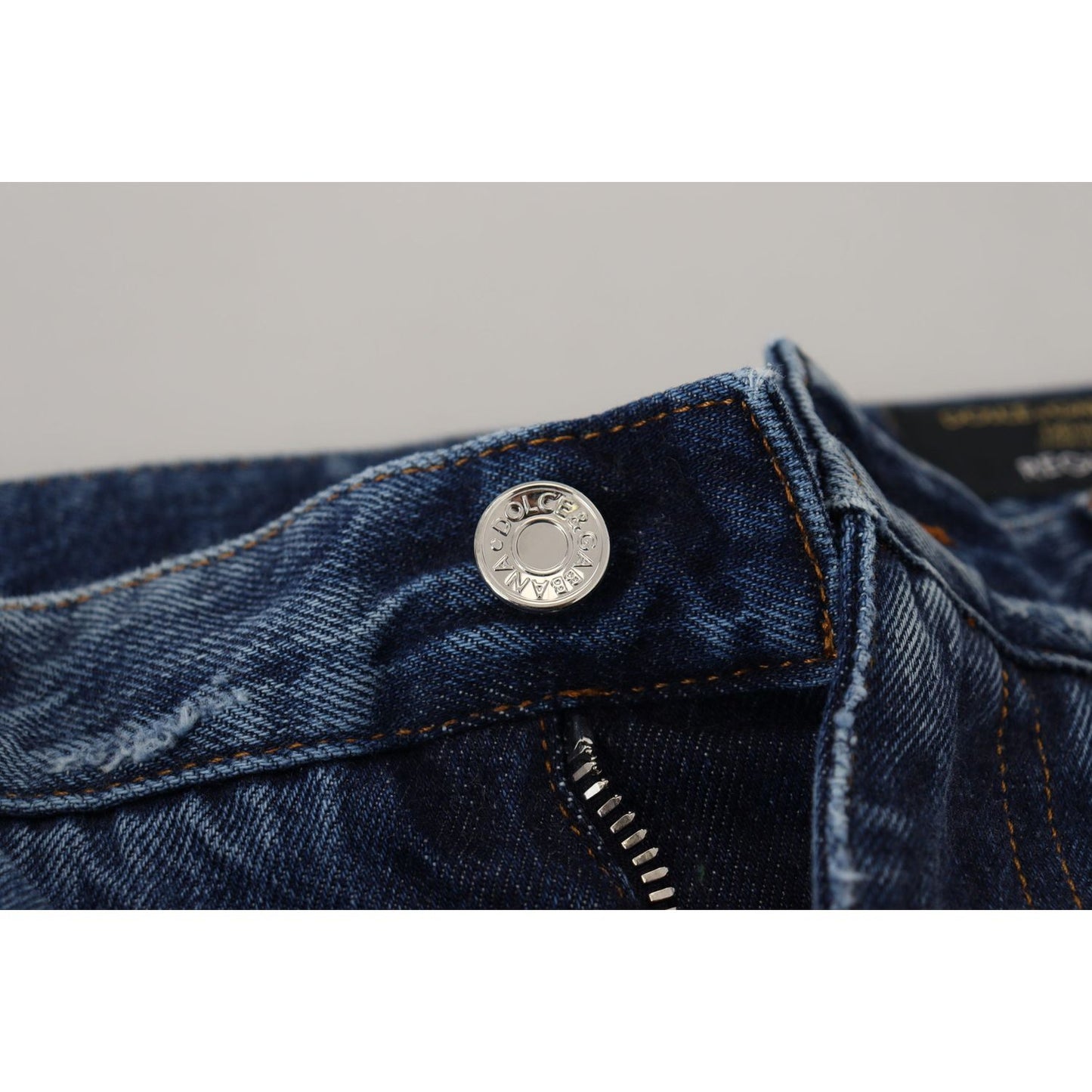 Dolce & Gabbana Chic Tattered Denim Pants for the Modern Man Dolce & Gabbana Dark Slate Gray