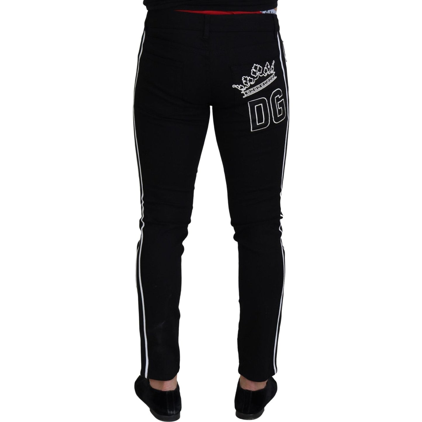 Dolce & Gabbana Elegant Black Slim Fit Denim Pants Dolce & Gabbana Black