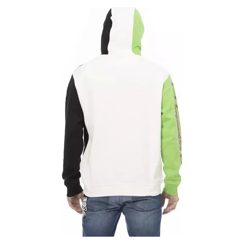 Automobili Lamborghini White Cotton Men's Sweater Hoodie Automobili Lamborghini Beige