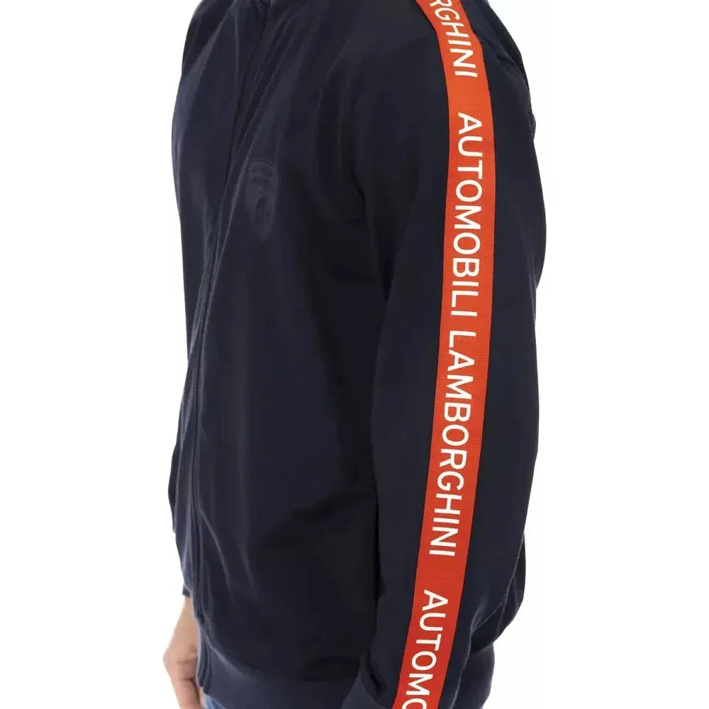 Automobili Lamborghini Blue Cotton Men Sweater Automobili Lamborghini Dark Slate Gray