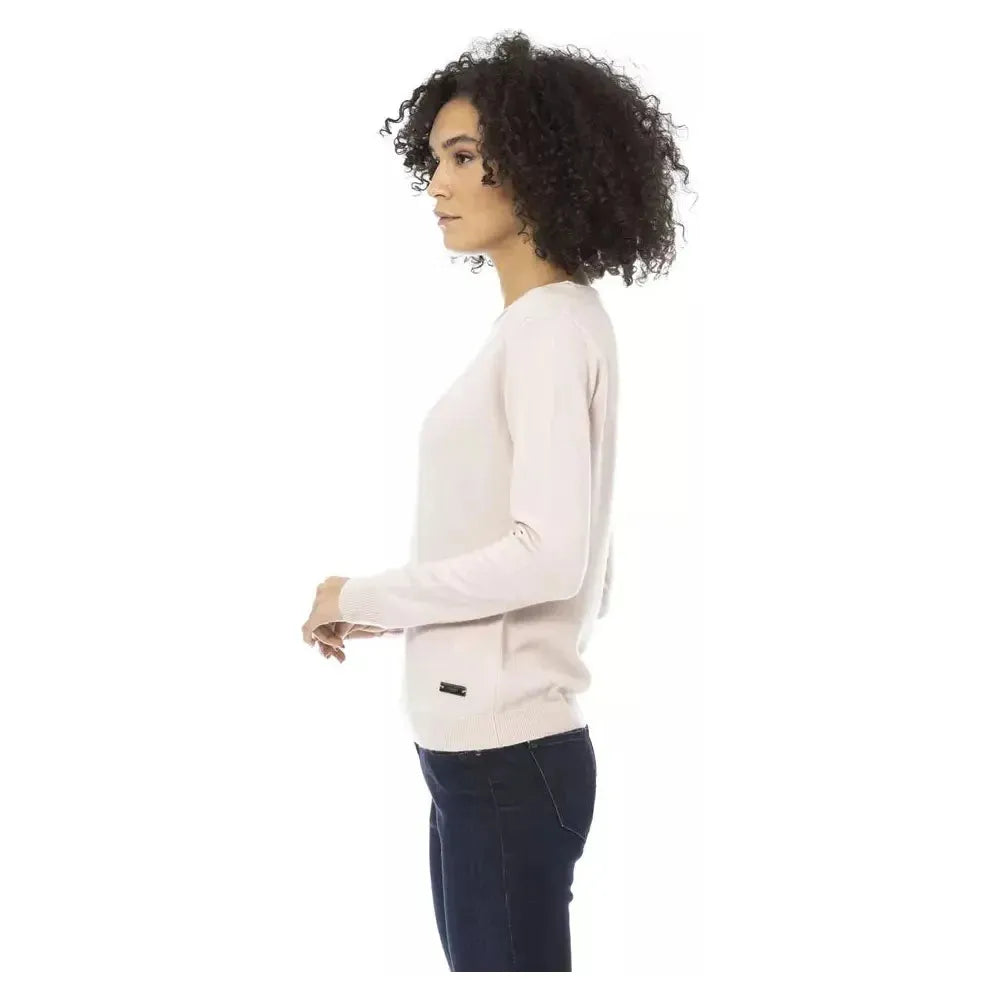 Baldinini Trend Multicolor Wool Women Sweater Baldinini Trend Light Gray