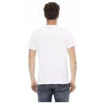 Bikkembergs Elegant White Front Print T-Shirt BIBE-22066-L-FBB-126