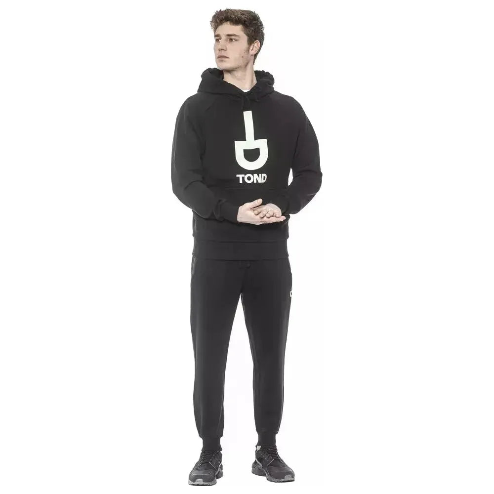 Tond Black Cotton Men's Hooded Sweater Tond Dark Slate Gray