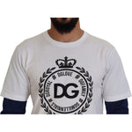 Dolce & Gabbana White Blue DG Crown Pullover Sweater TSH83633- 48