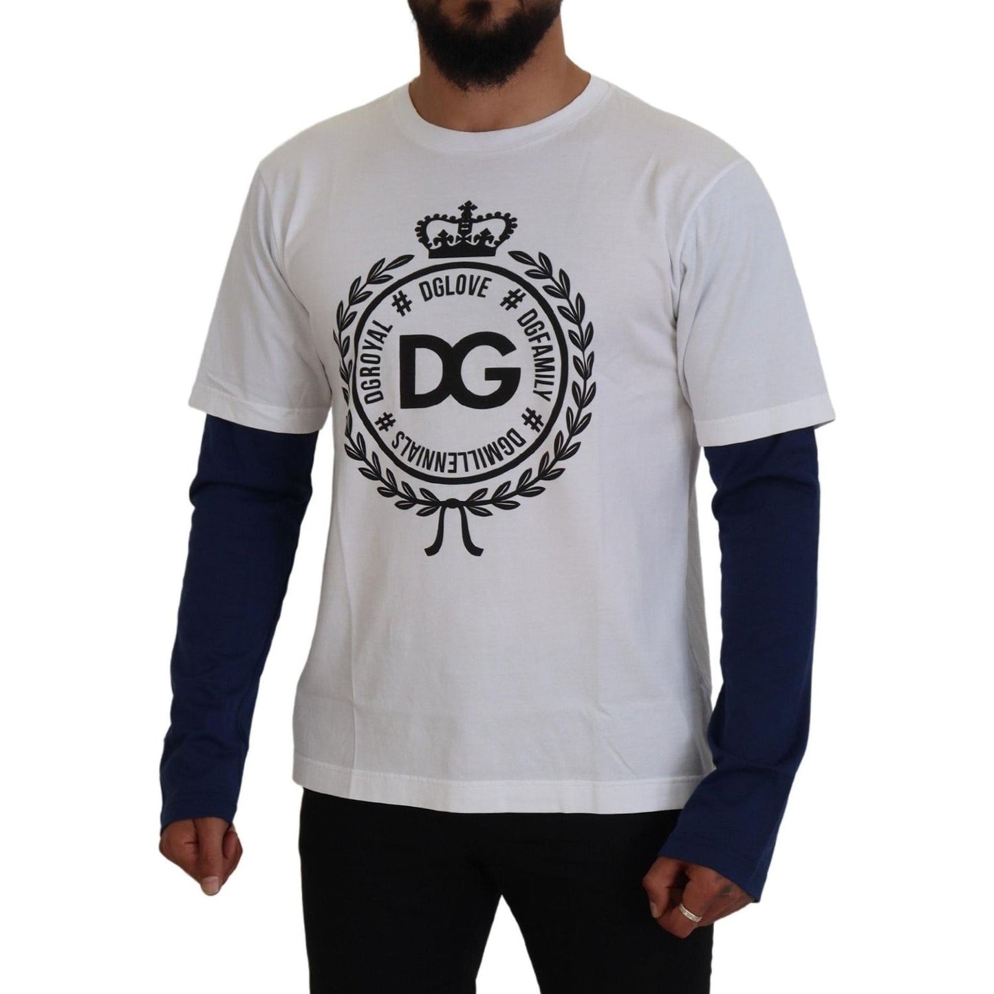 Dolce & Gabbana Elegant Crew-Neck Pullover Sweater Dolce & Gabbana Gray