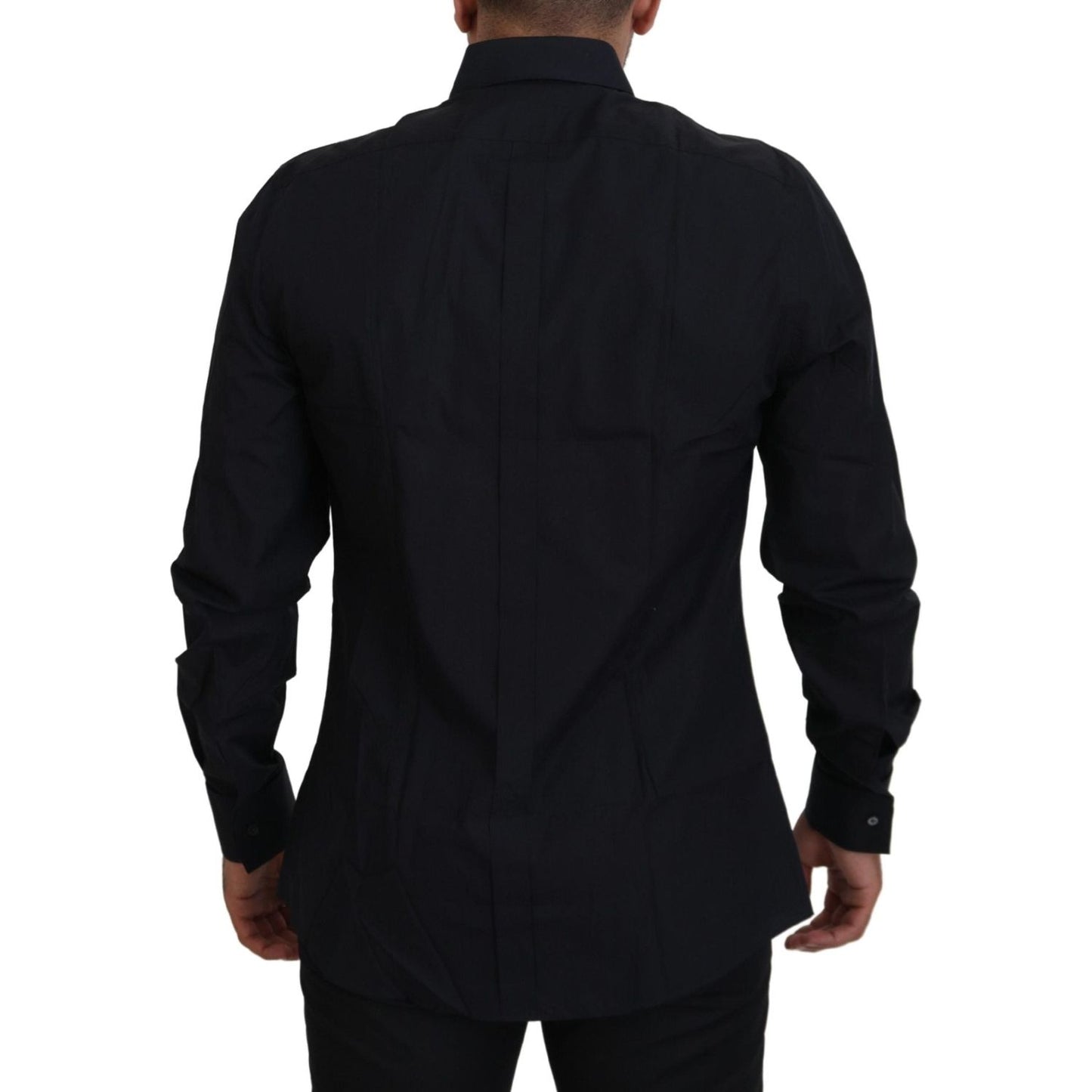 Dolce & Gabbana Dapper Slim Fit Formal Dress Shirt Dolce & Gabbana Black