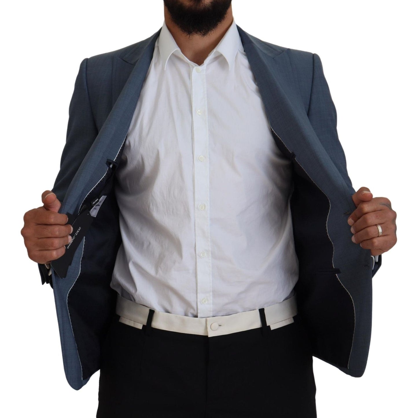 Dolce & Gabbana Elegant Blue Single Breasted Sport Blazer Dolce & Gabbana Gray
