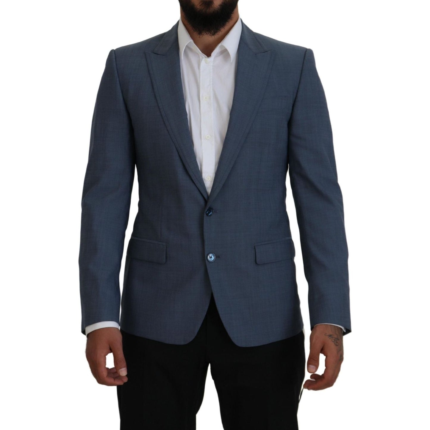 Dolce & Gabbana Elegant Blue Single Breasted Sport Blazer Dolce & Gabbana Dark Slate Gray