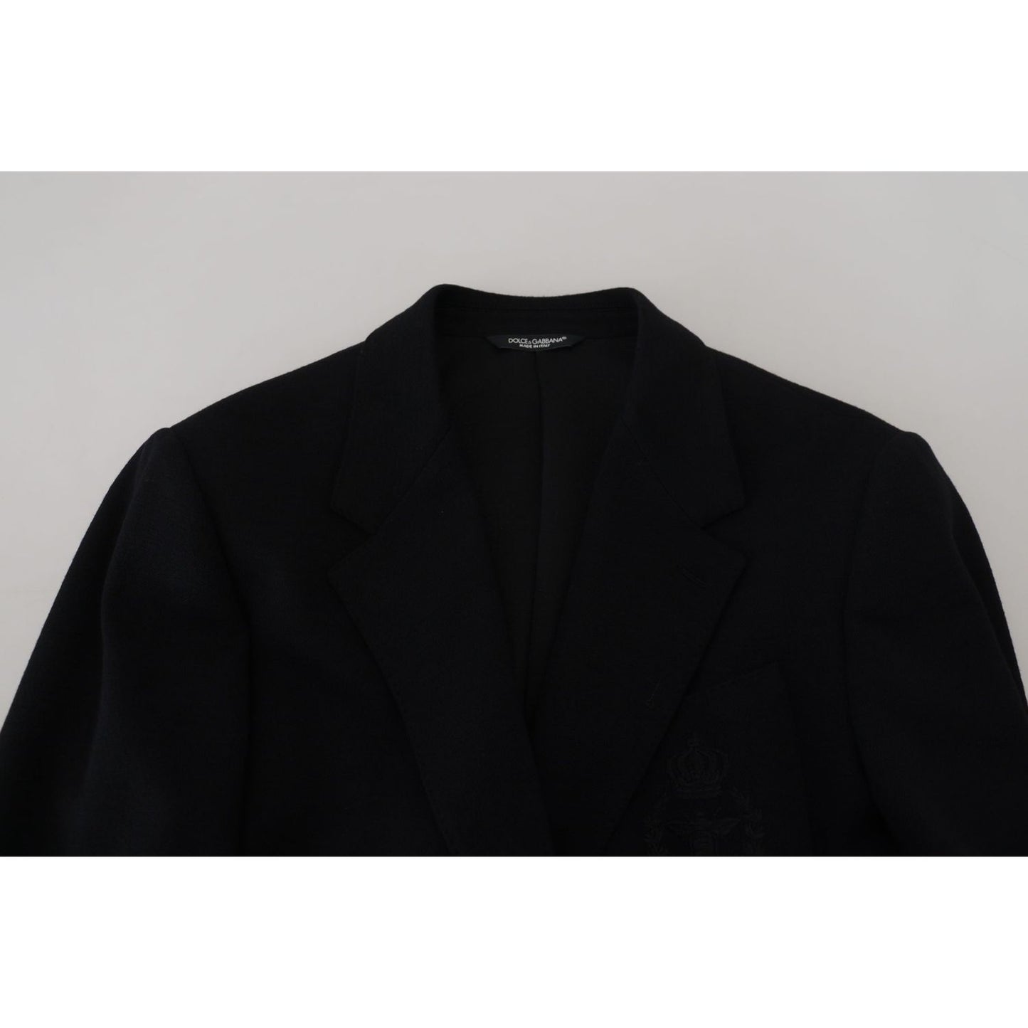 Dolce & Gabbana Elegant Single Breasted Black Wool Blazer Dolce & Gabbana Black
