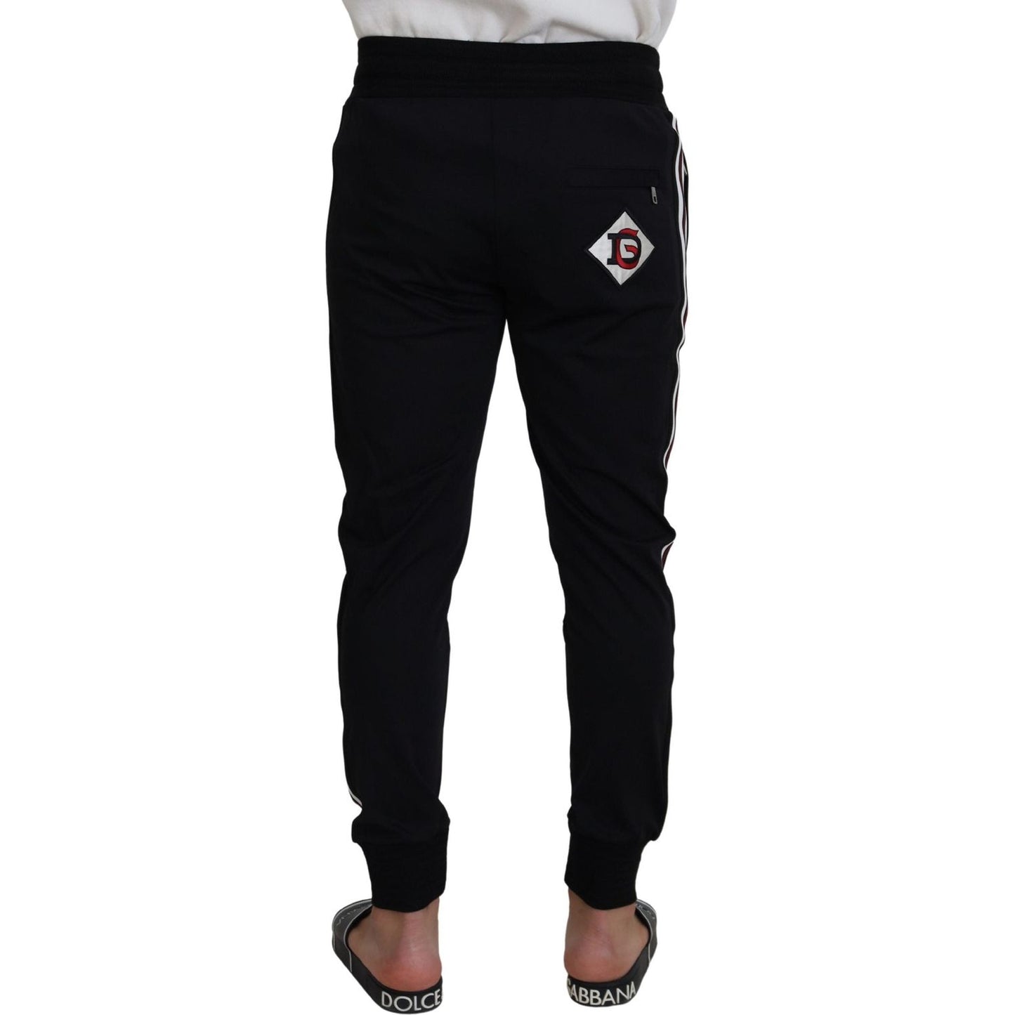 Dolce & Gabbana Chic Black Cotton Designer Trousers Dolce & Gabbana Black