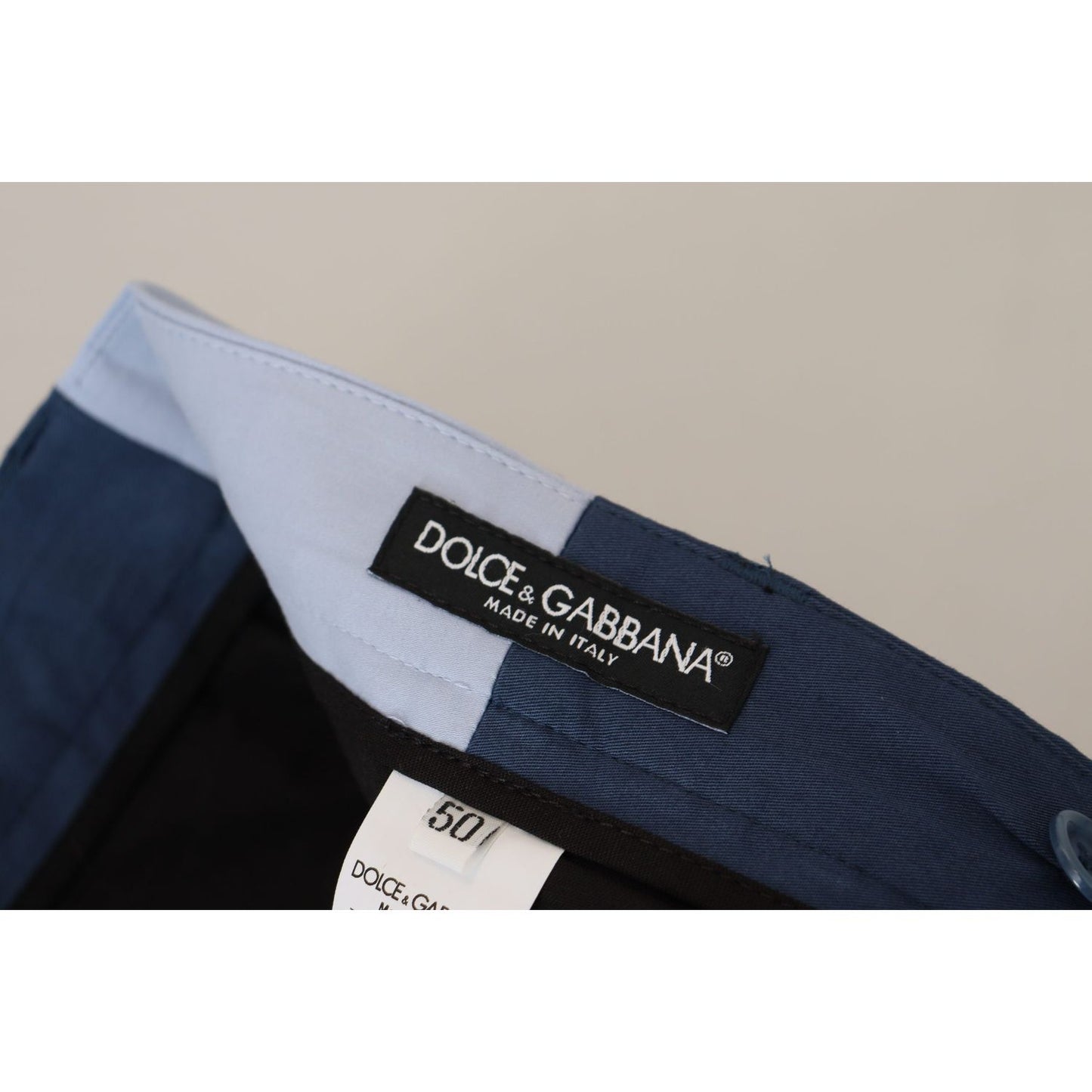 Dolce & Gabbana Elegant Blue Cotton Blend Pants for Men Dolce & Gabbana Black