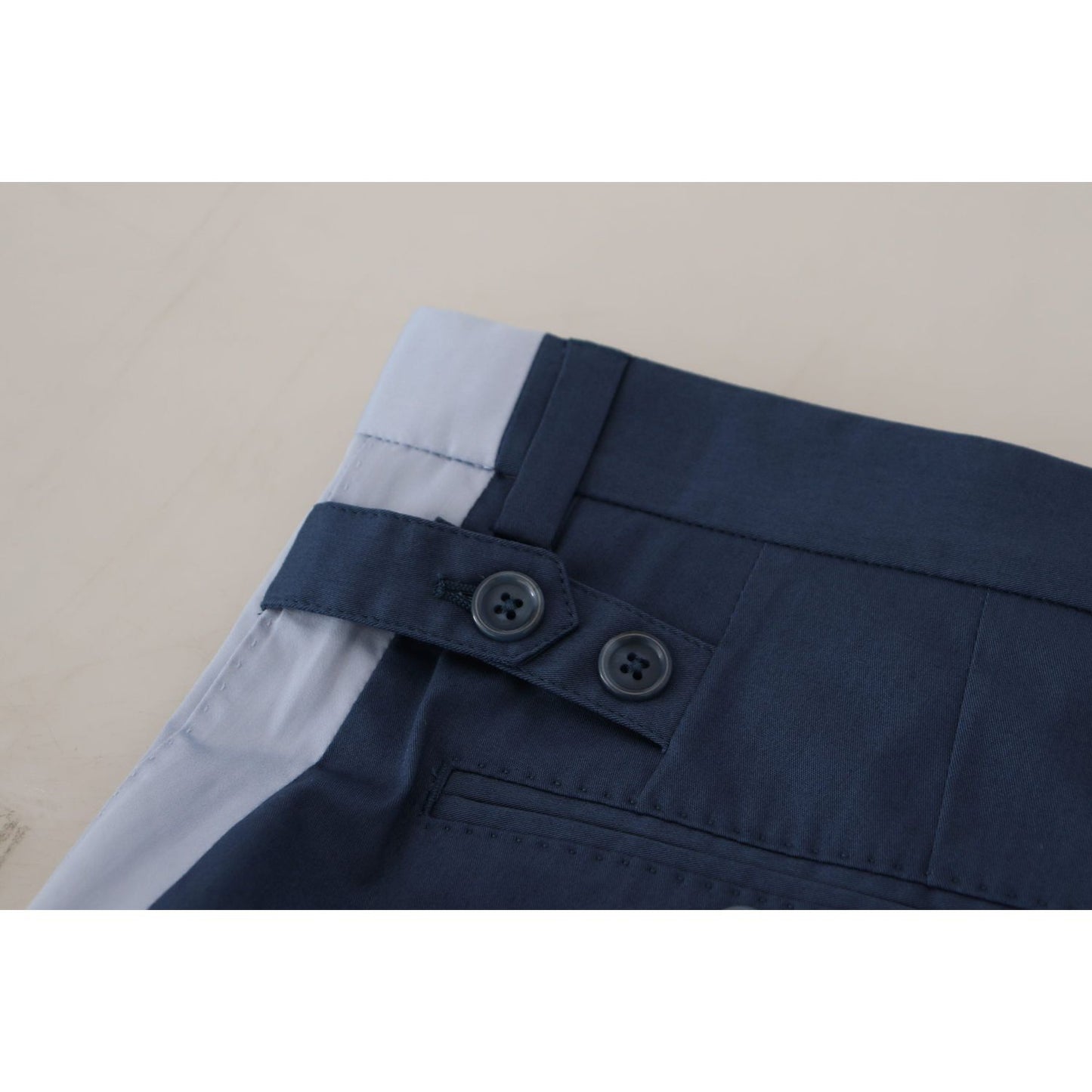 Dolce & Gabbana Elegant Blue Cotton Blend Pants for Men Dolce & Gabbana Dark Slate Gray