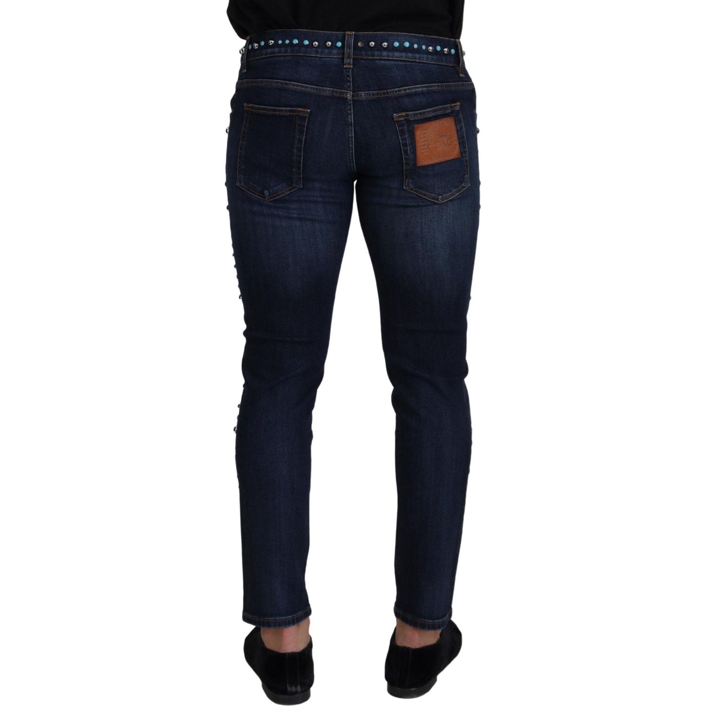 Dolce & Gabbana Studded Opulence Denim Jeans Dolce & Gabbana Black