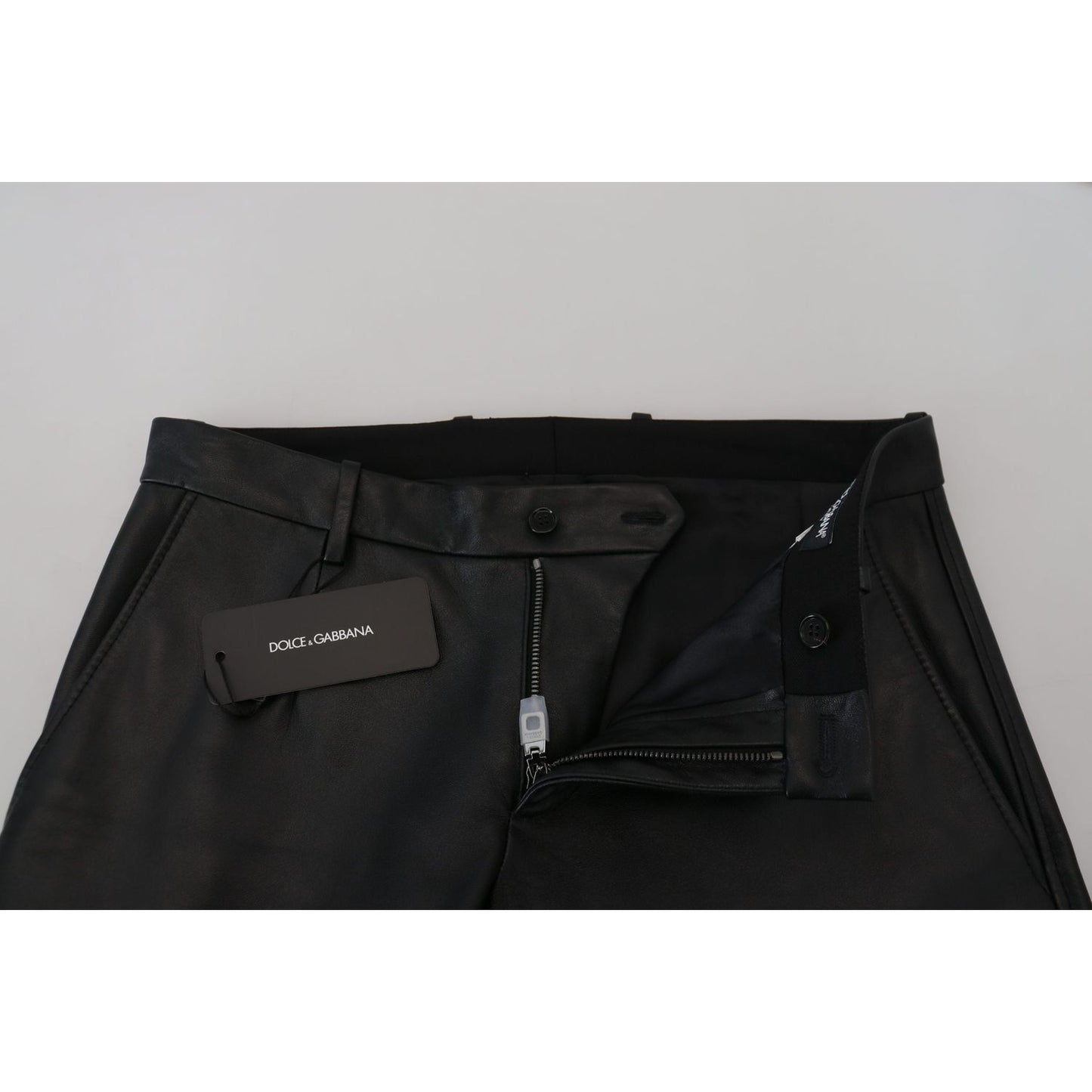 Dolce & Gabbana Elegant Black Agnello Trousers for Men Dolce & Gabbana Black