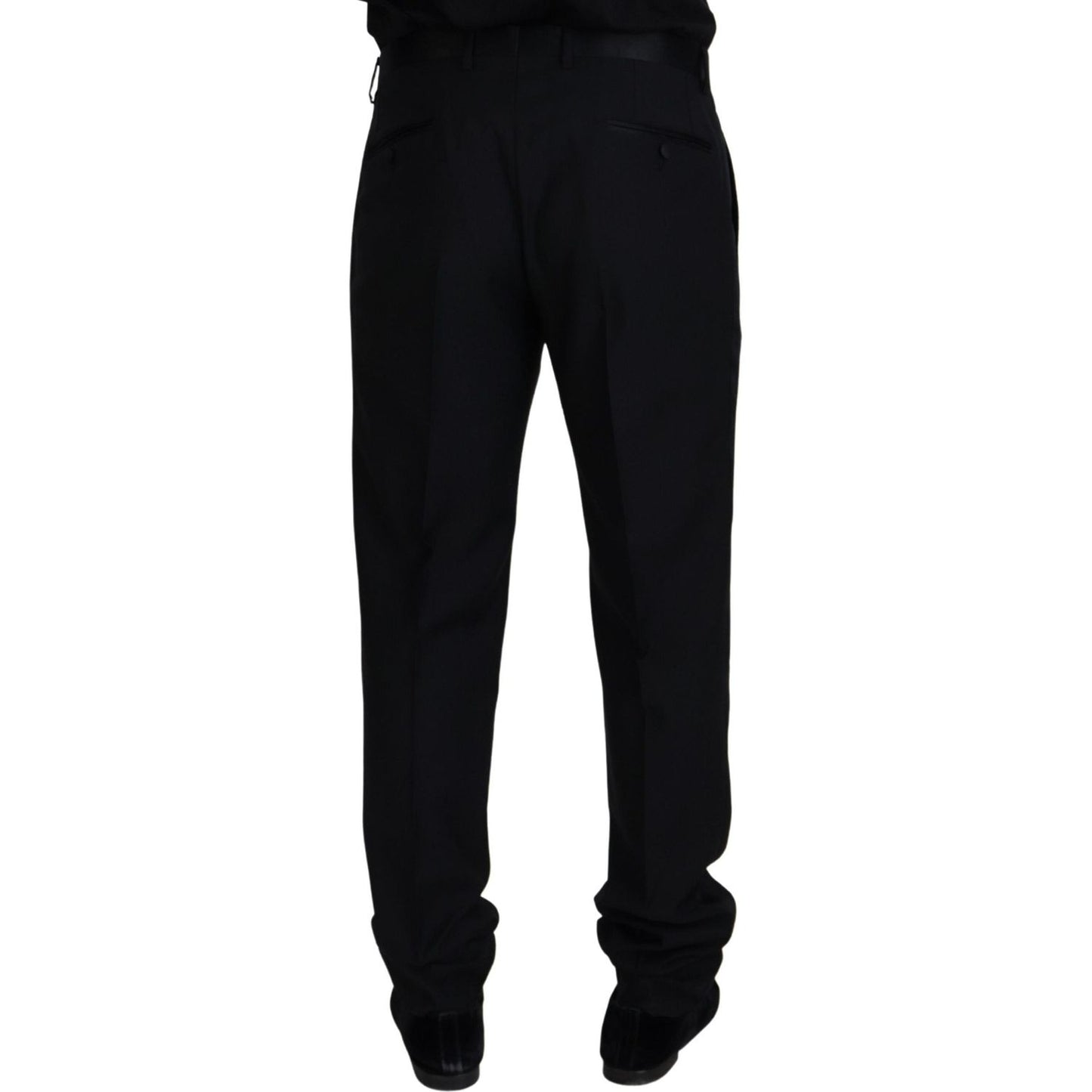 Dolce & Gabbana Elegant Black Virgin Wool Blend Trousers Dolce & Gabbana Black