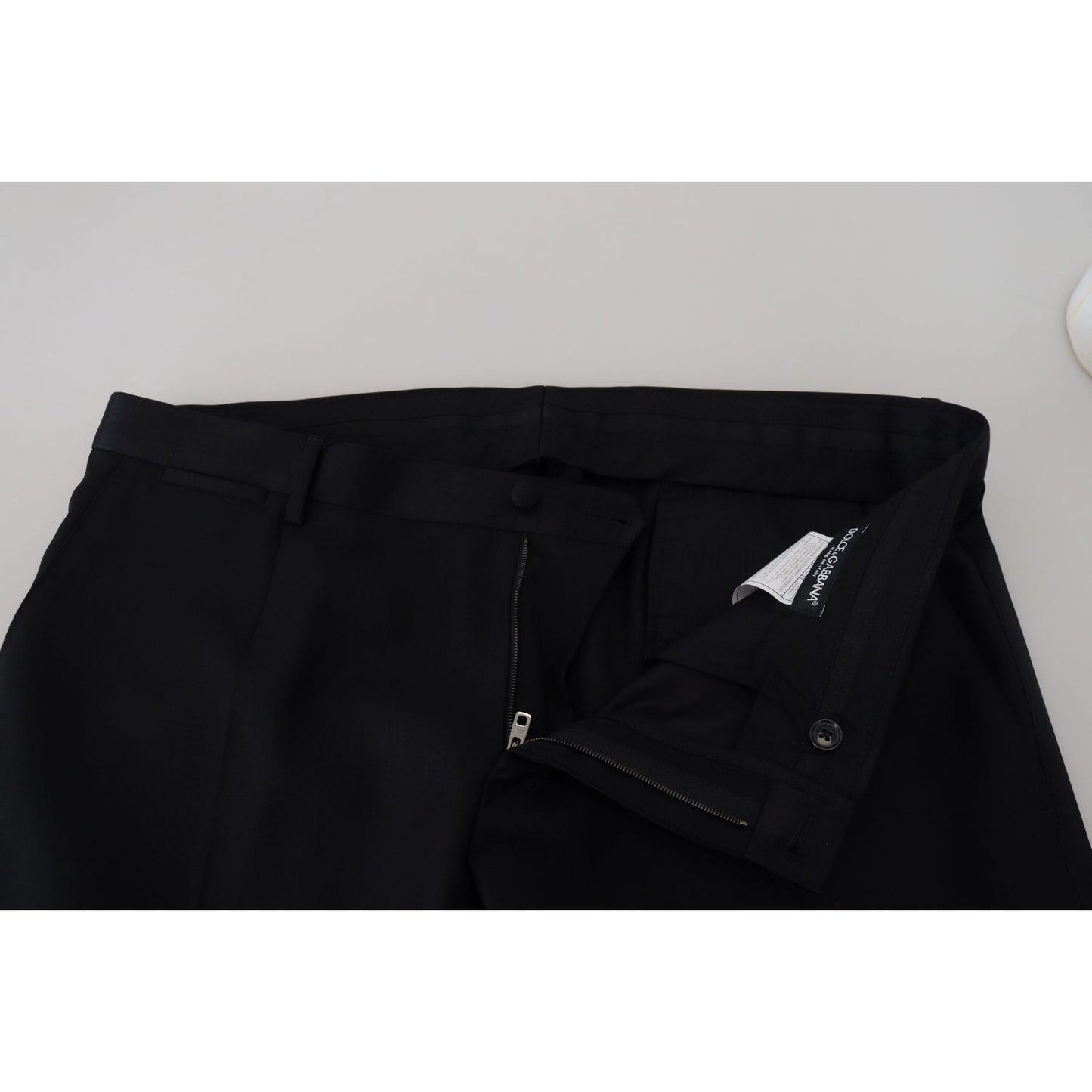 Dolce & Gabbana Elegant Black Virgin Wool Blend Trousers Dolce & Gabbana Black