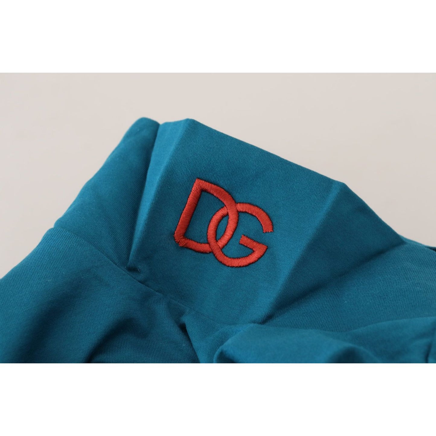 Dolce & Gabbana Elegant Blue Cotton Pullover Sweater Dolce & Gabbana Dark Slate Gray