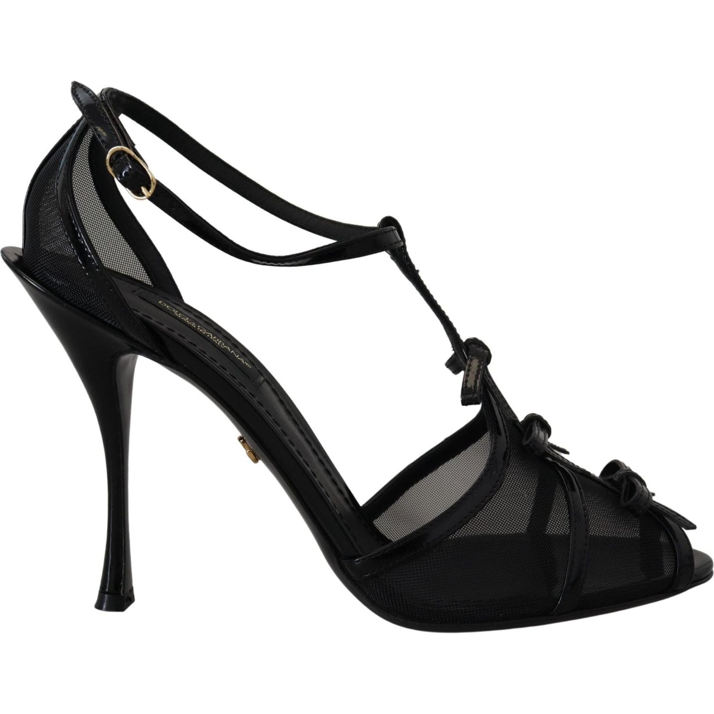 Dolce & Gabbana Elegant Black Stiletto Heeled Sandals Dolce & Gabbana Black