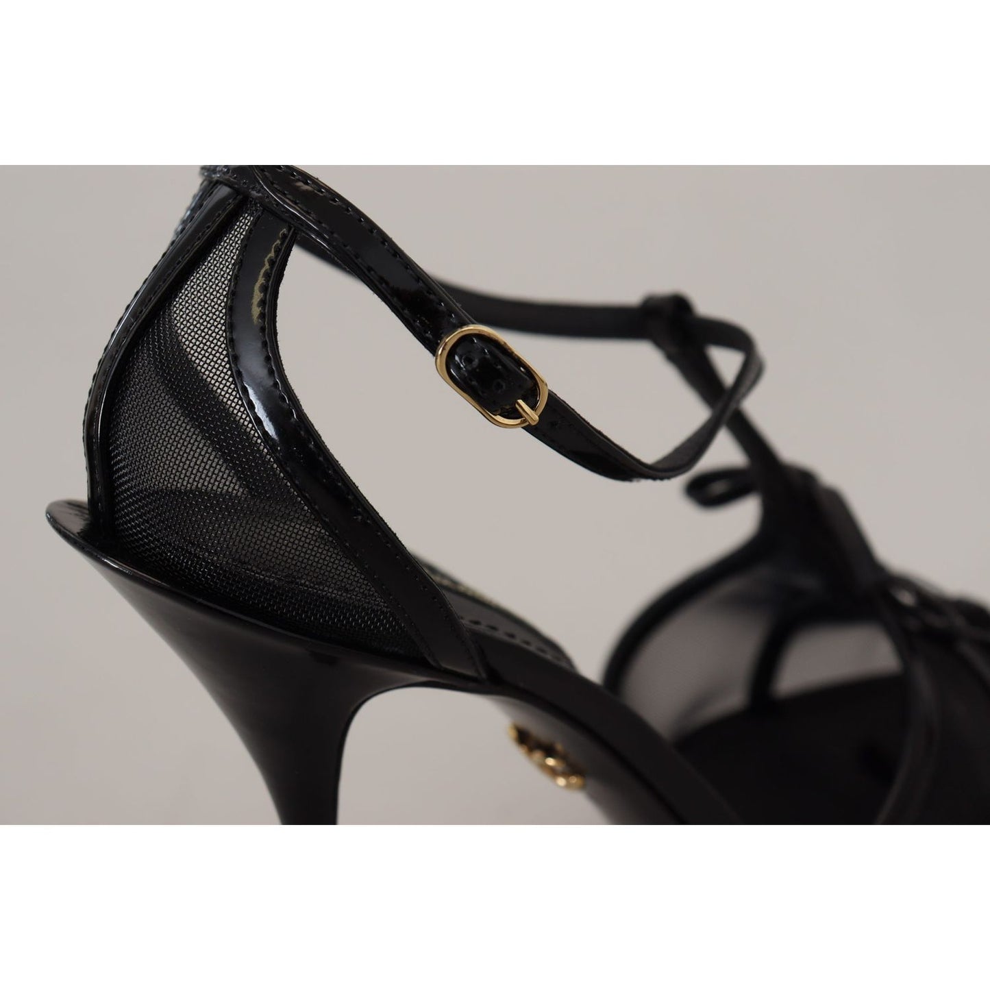 Dolce & Gabbana Elegant Black Stiletto Heeled Sandals Dolce & Gabbana Black
