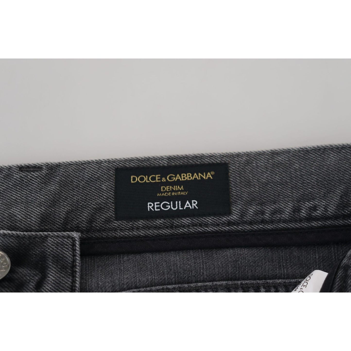 Dolce & Gabbana Elegant Grey Checkered Denim Treasure Dolce & Gabbana Dark Slate Gray