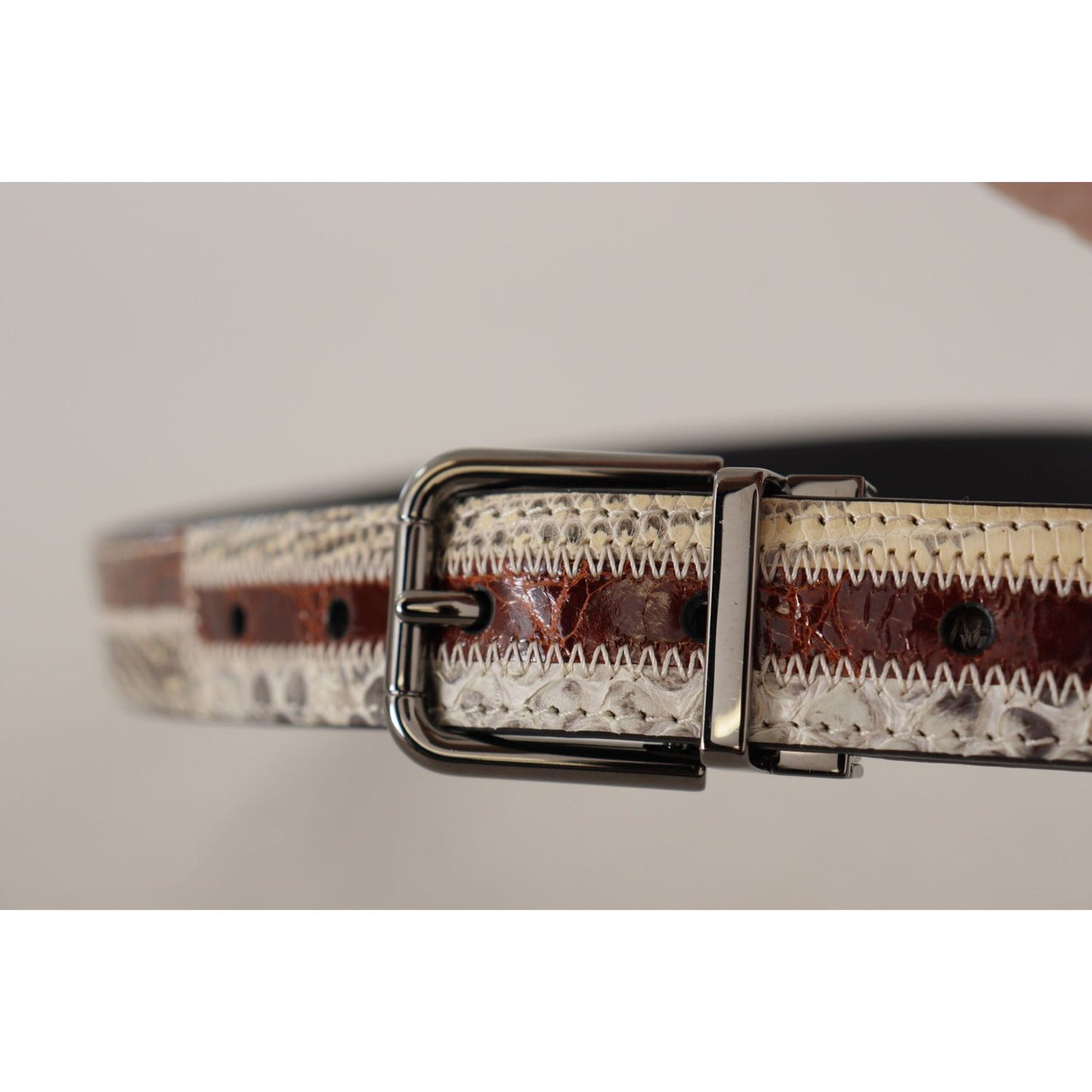 Dolce & Gabbana Multicolor Patchwork Snakeskin Belt Dolce & Gabbana Dark Gray