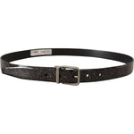 Dolce & Gabbana Black Goccia Glitter Patent Leather Buckle Vernice Belt BEL8461-90