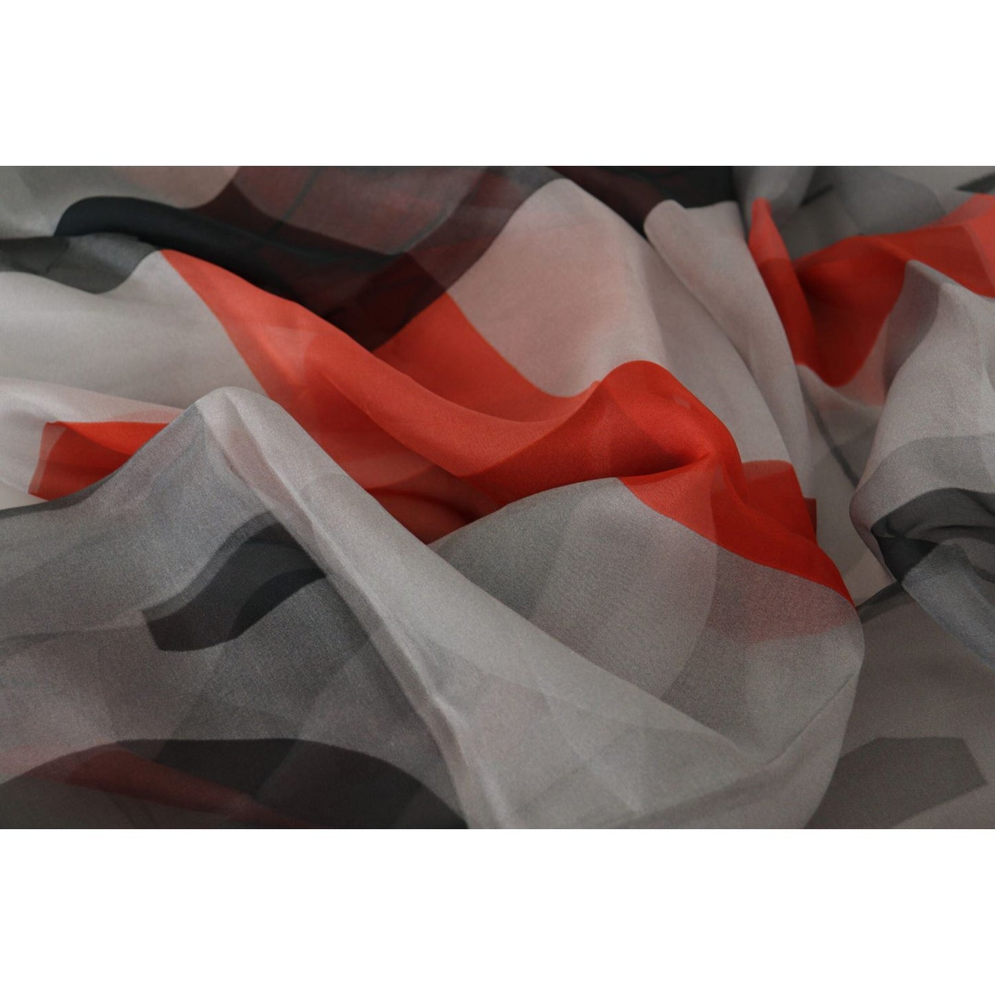 Costume National Elegant Silk Checkered Scarf Costume National Dim Gray