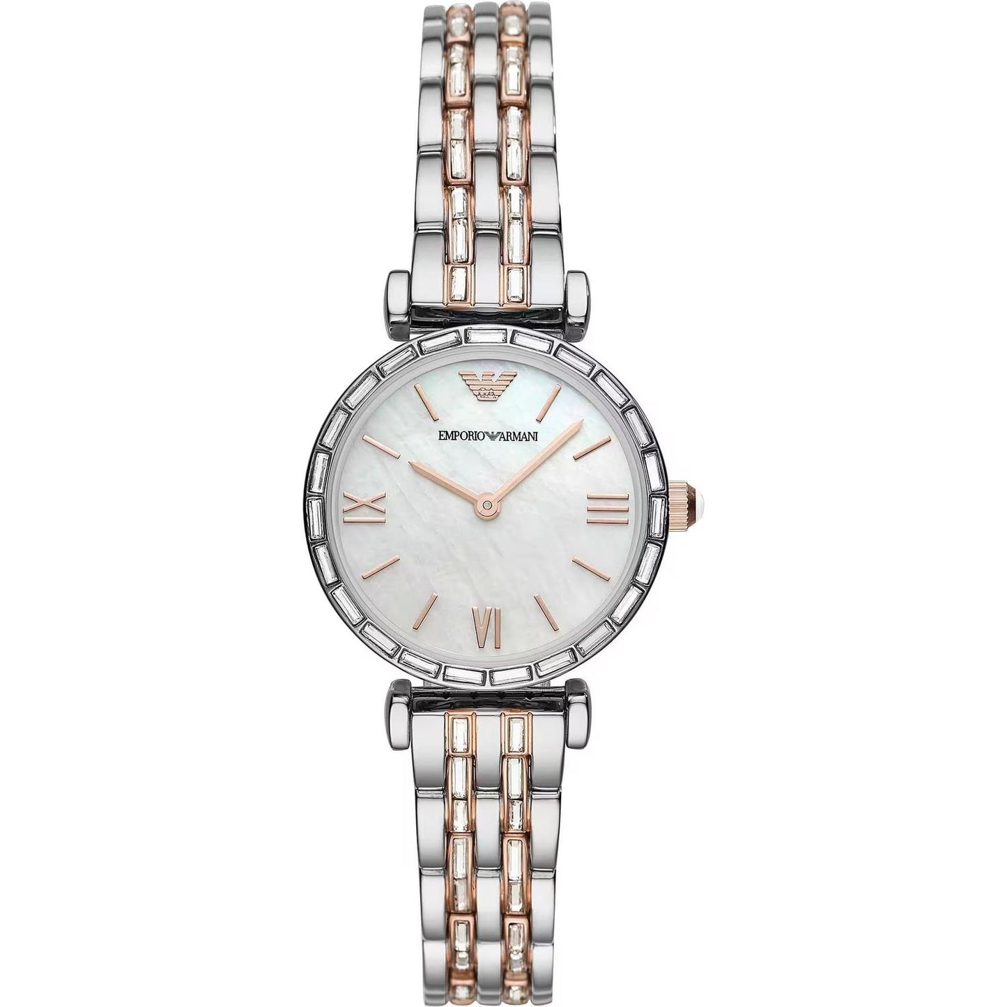 Emporio Armani Elegant Silver Dial Stainless Steel Women's Watch Emporio Armani Light Gray
