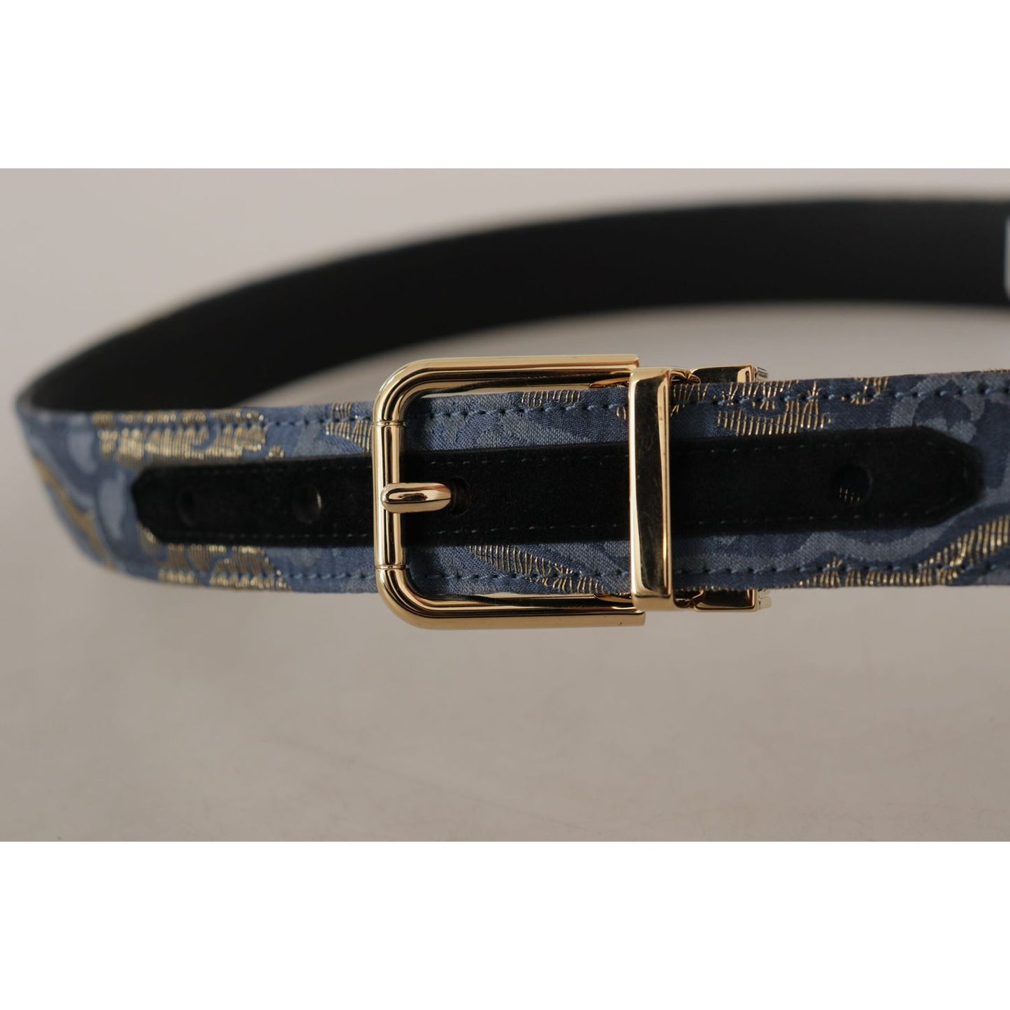 Dolce & Gabbana Elegant Navy Blue Leather Belt Dolce & Gabbana Rosy Brown