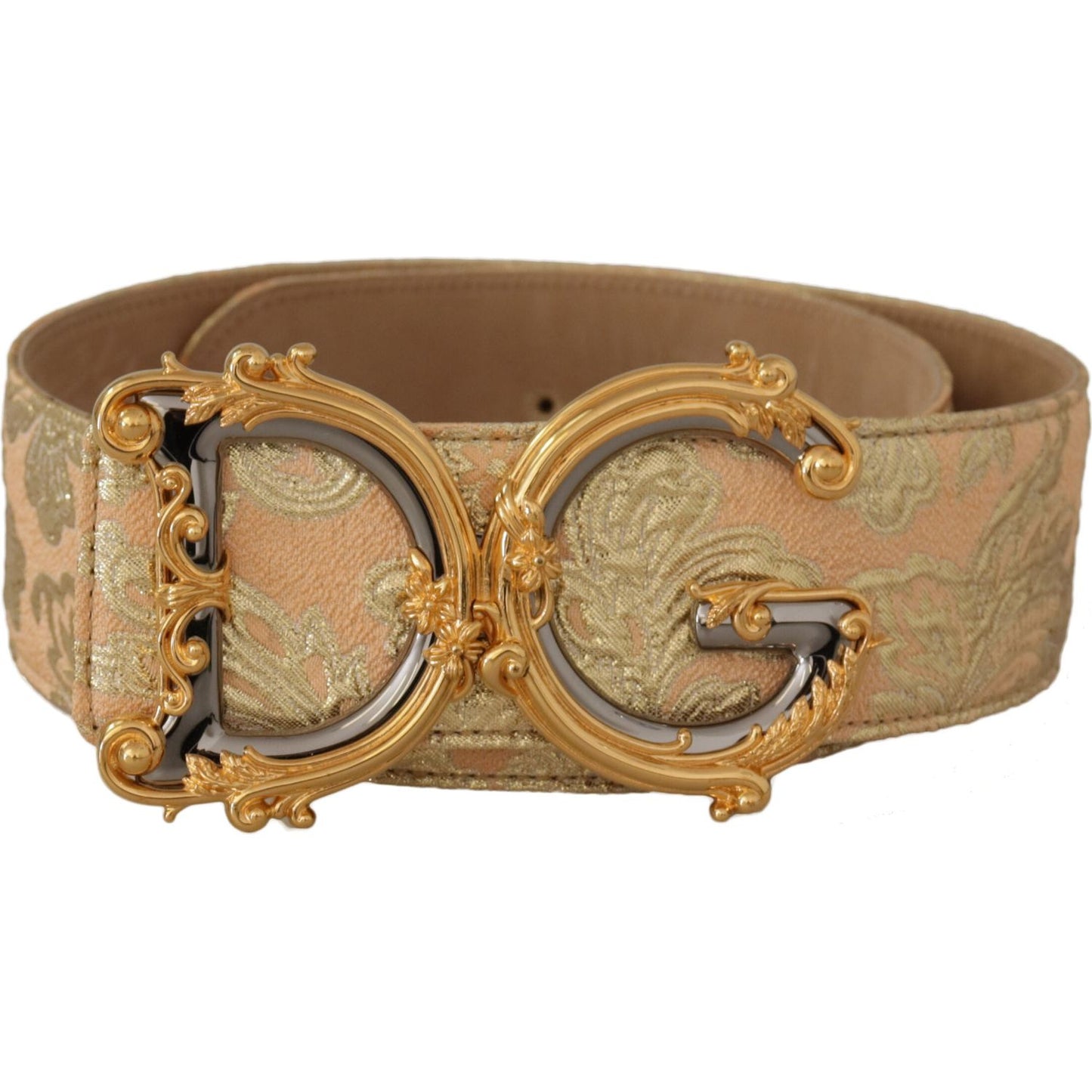 Dolce & Gabbana Elegant Leather Belt with Logo Buckle Dolce & Gabbana Sienna