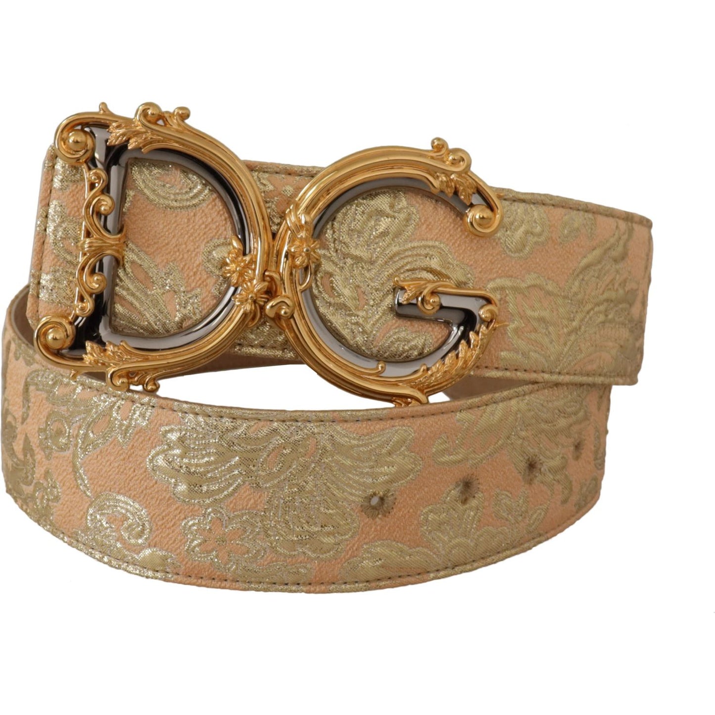 Dolce & Gabbana Elegant Leather Belt with Logo Buckle Dolce & Gabbana Rosy Brown