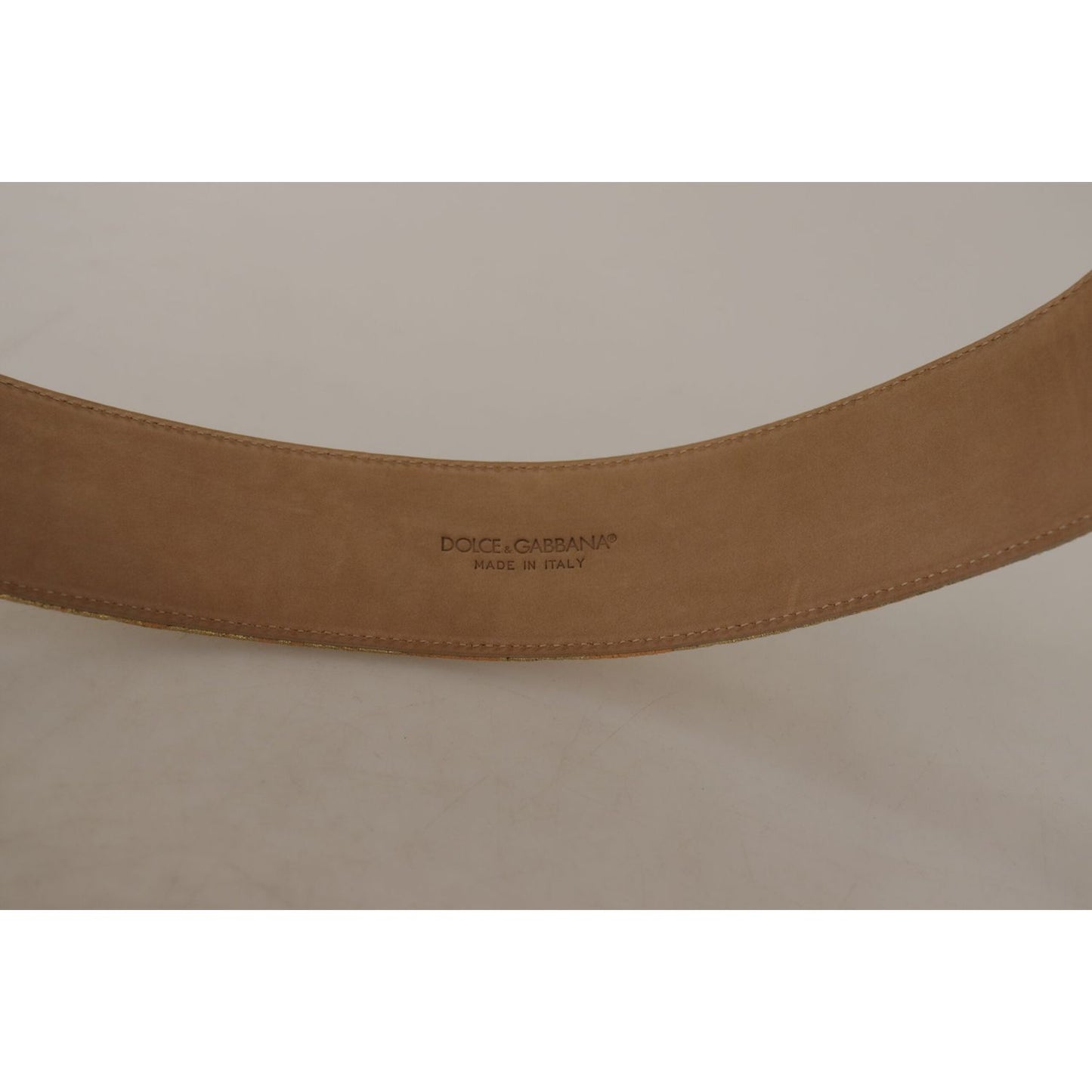 Dolce & Gabbana Elegant Leather Belt with Logo Buckle Dolce & Gabbana Rosy Brown