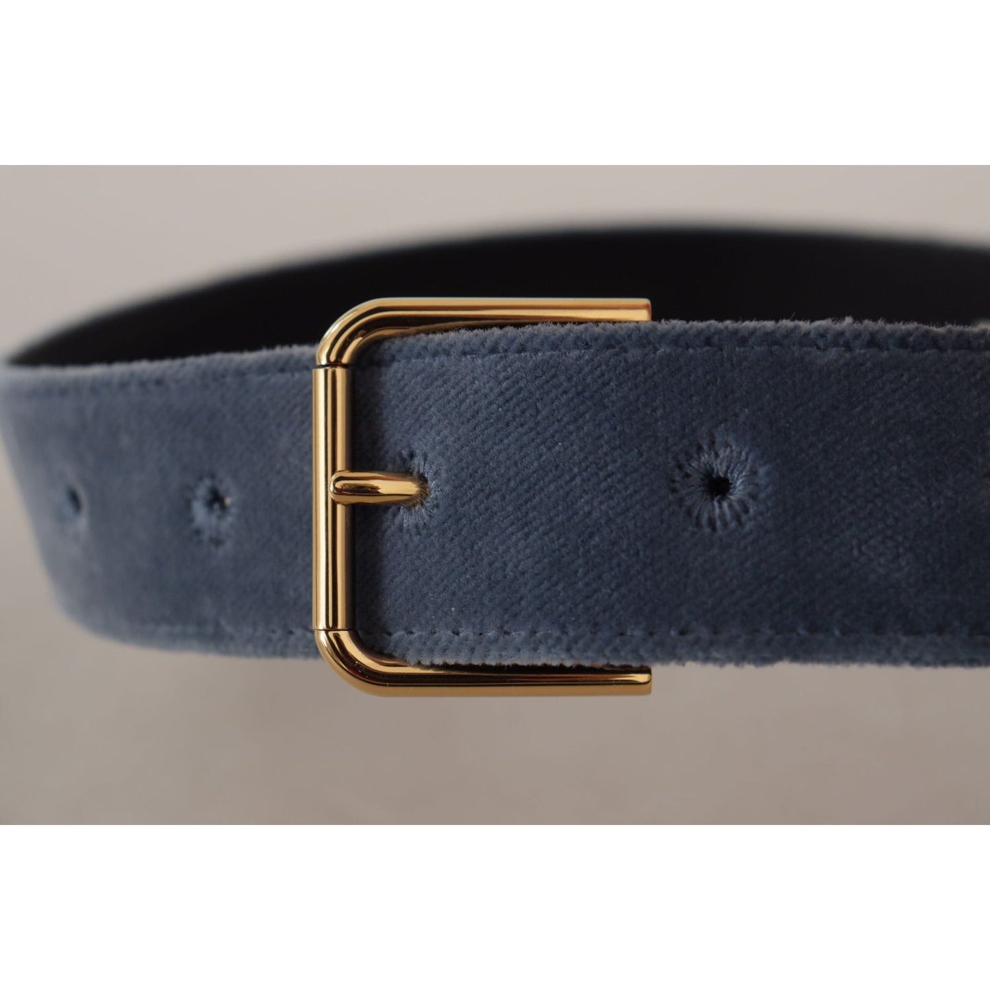 Dolce & Gabbana Elegant Navy Velvet Designer Belt Dolce & Gabbana Dark Slate Gray