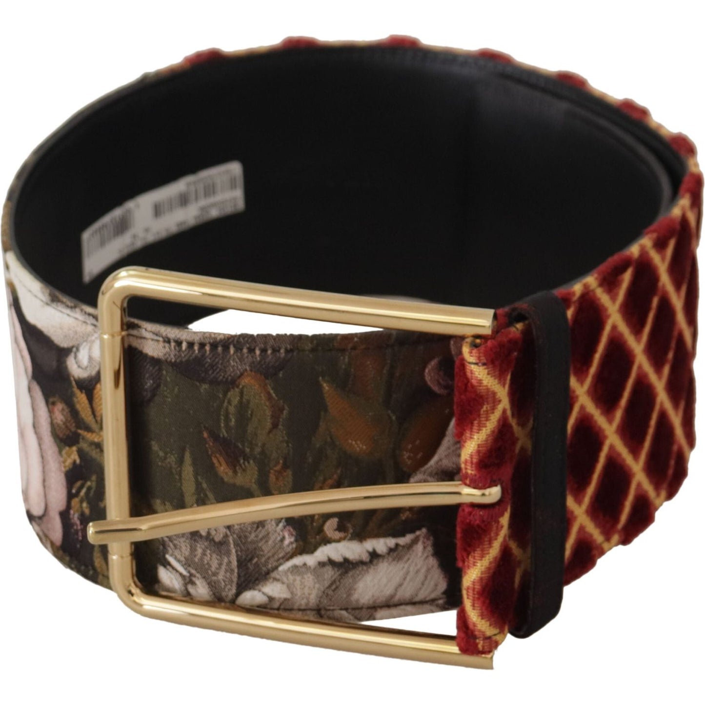 Dolce & Gabbana Engraved Logo Multicolor Leather Belt Dolce & Gabbana Rosy Brown