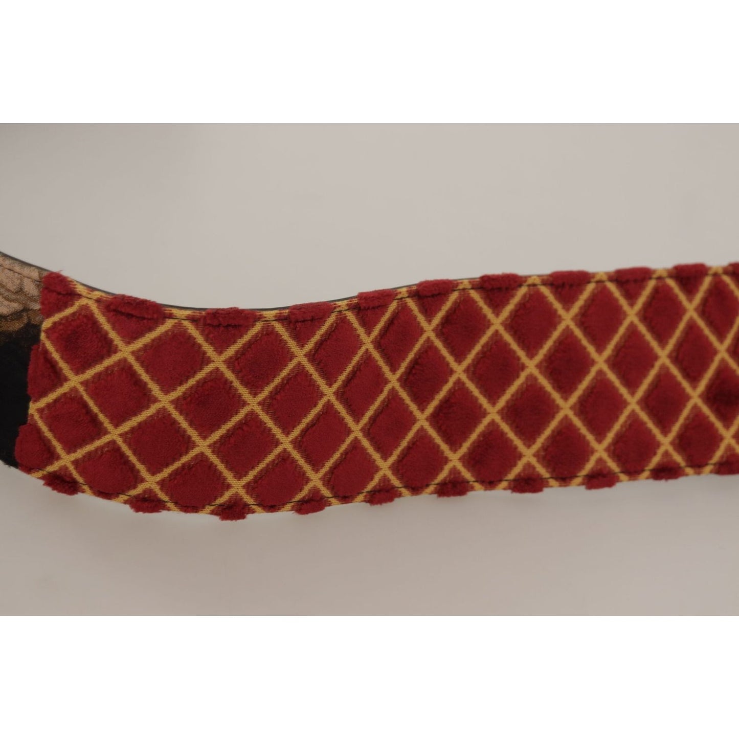 Dolce & Gabbana Engraved Logo Multicolor Leather Belt Dolce & Gabbana Dark Gray