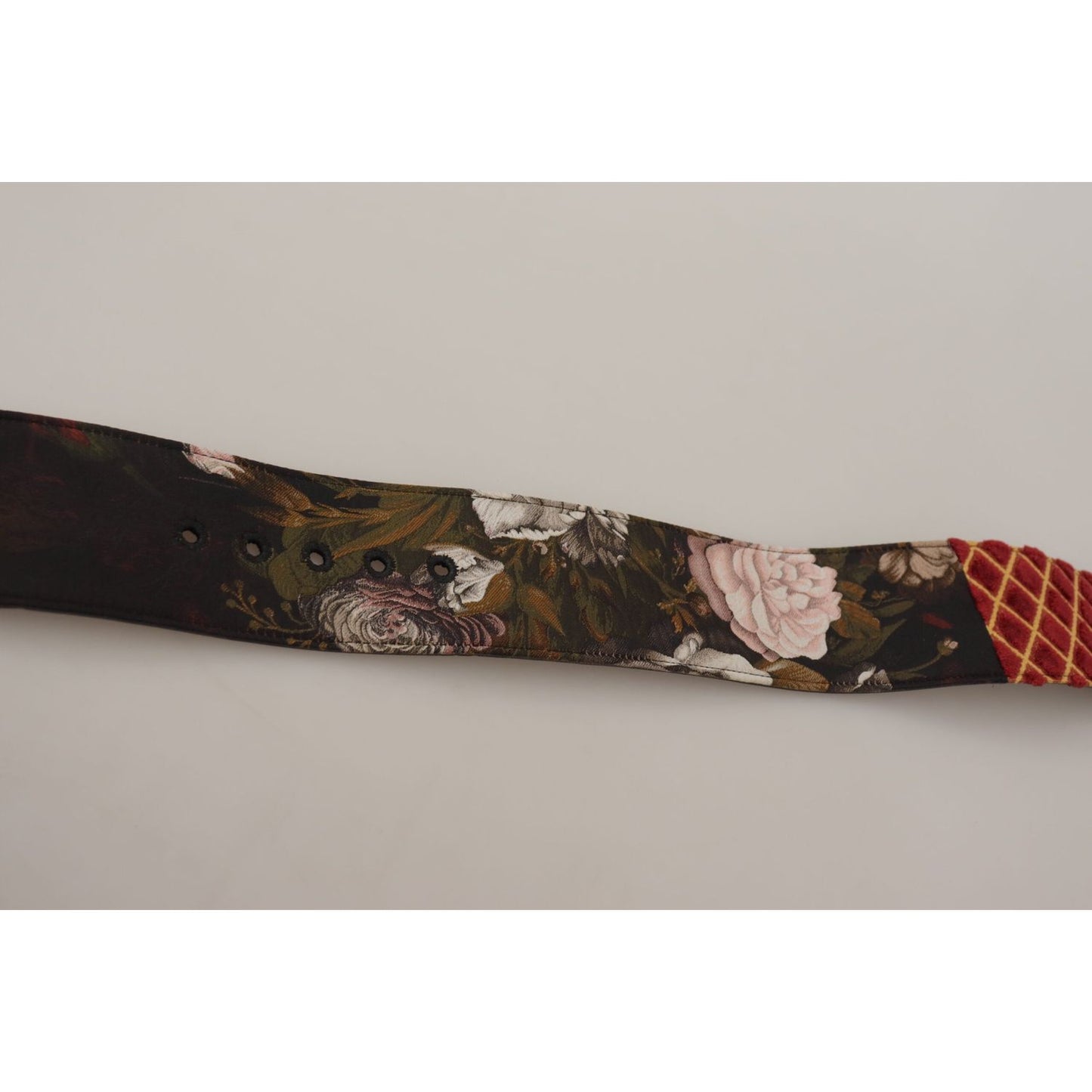 Dolce & Gabbana Engraved Logo Multicolor Leather Belt Dolce & Gabbana Gray