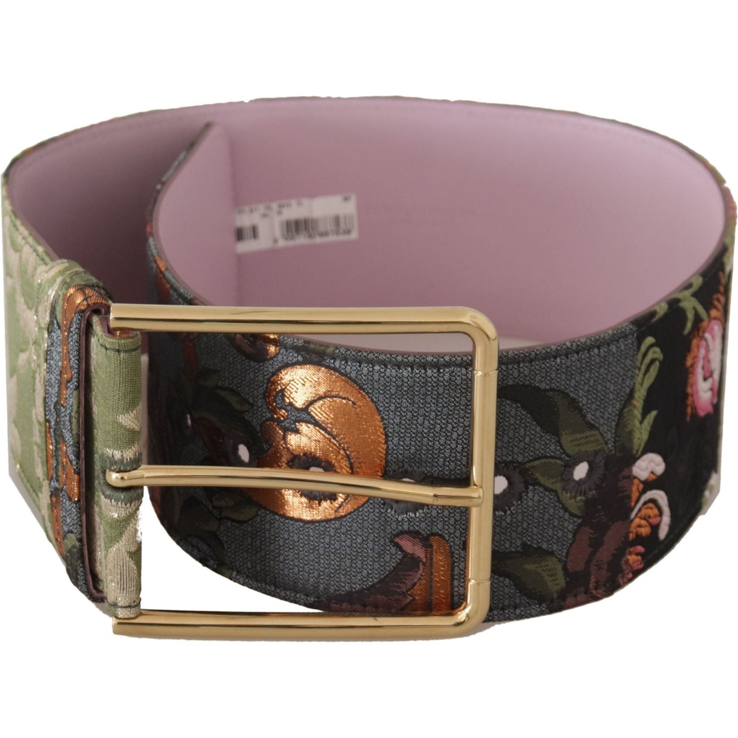 Dolce & Gabbana Elegant Multicolor Canvas-Leather Belt Dolce & Gabbana Dim Gray