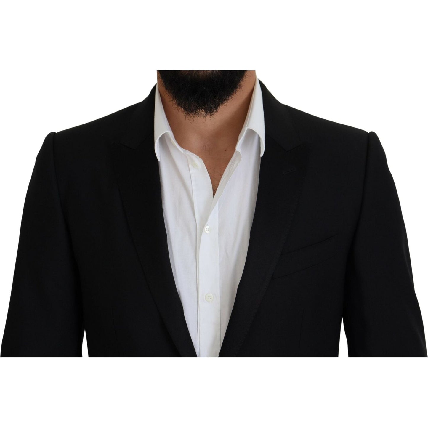Dolce & Gabbana Elegant Martini Black Formal Blazer Dolce & Gabbana Gray