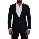 Dolce & Gabbana Black Wool Formal Taormina Blazer KOS2130- 48