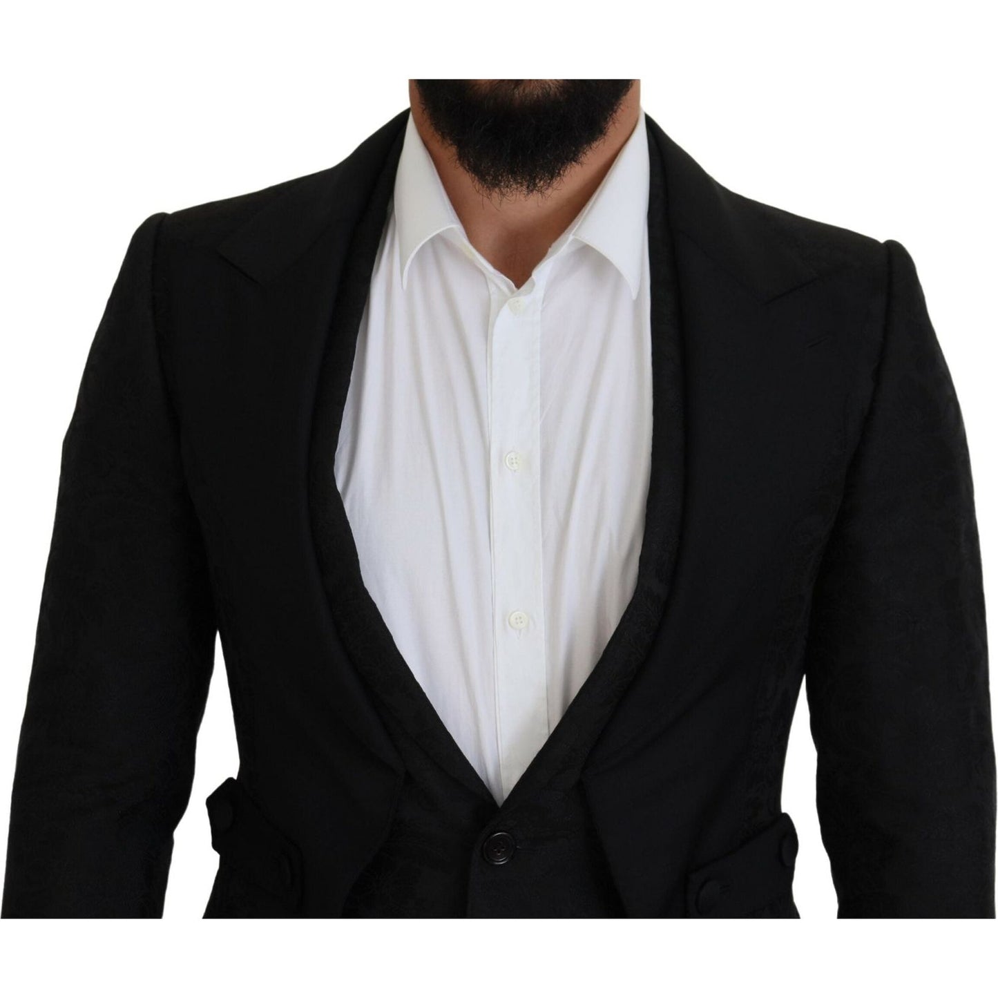 Dolce & Gabbana Elegant Black Martini Suit for the Modern Man Dolce & Gabbana Gray