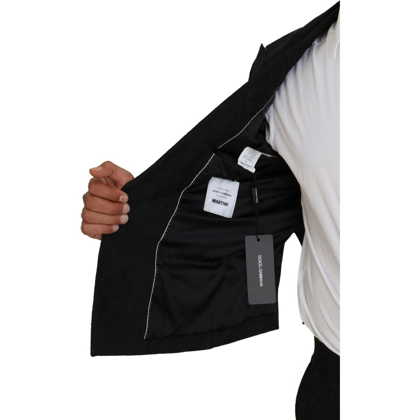 Dolce & Gabbana Elegant Black Martini Suit for the Modern Man Dolce & Gabbana Black
