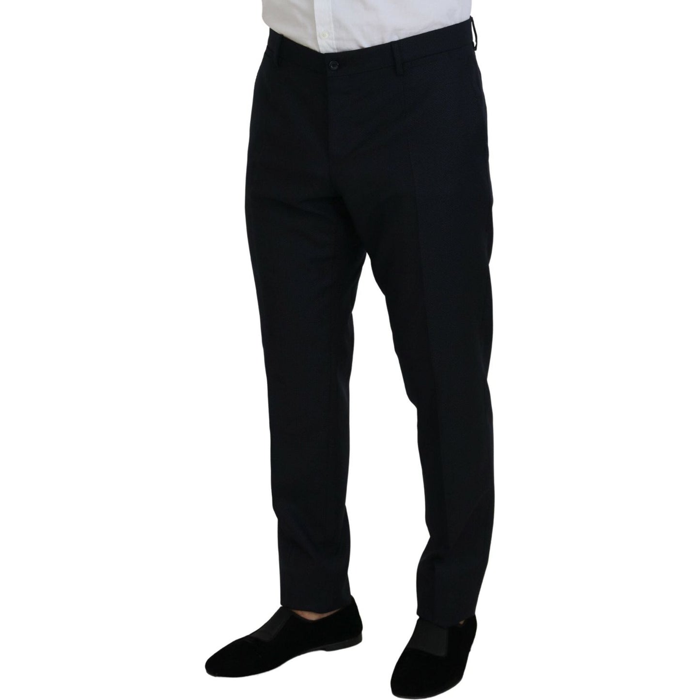 Dolce & Gabbana Elegant Blue Martini Wool-Silk Blend Suit Dolce & Gabbana Black