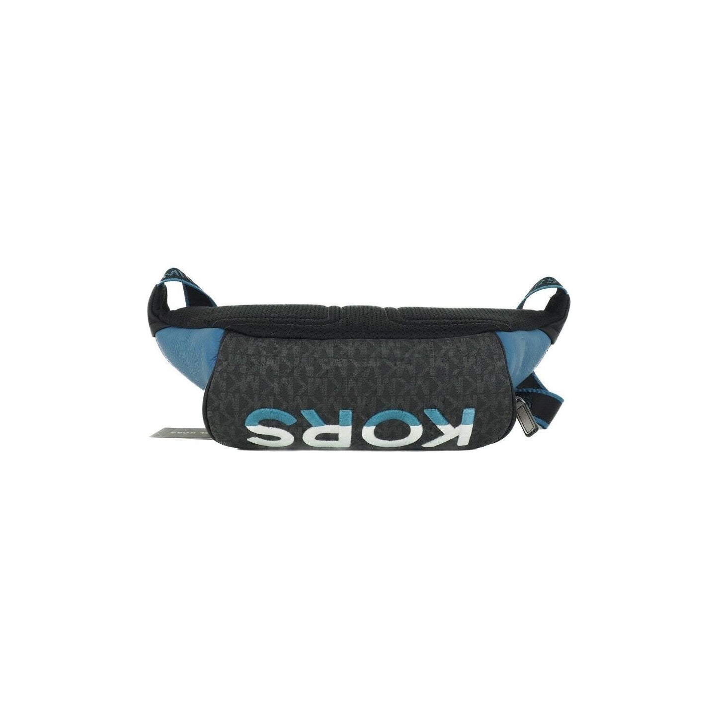 Michael Kors Cooper Large Blue Multi Leather Embroidered Logo Utility Belt Bag Michael Kors Dark Slate Gray