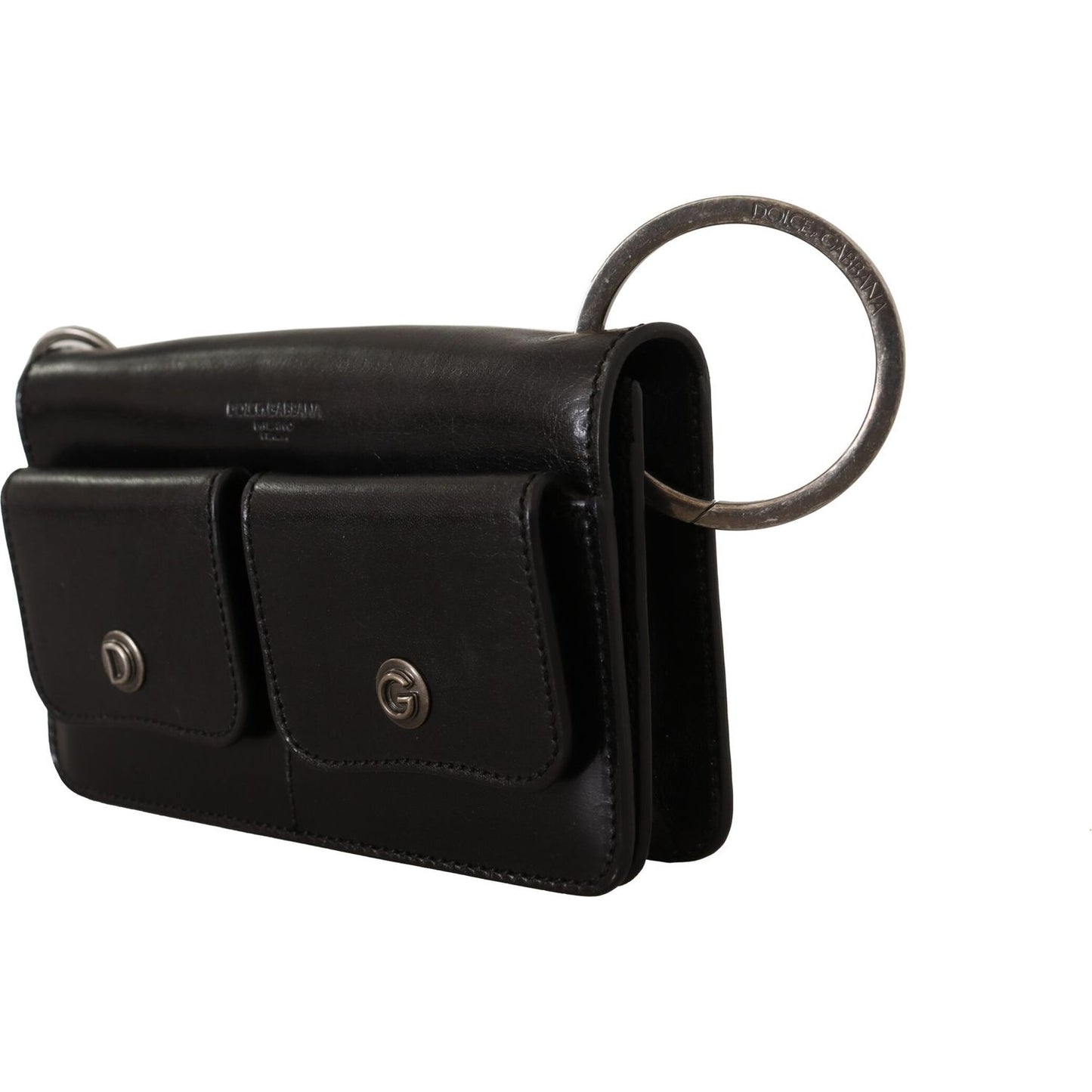Dolce & Gabbana Elegant Mini Leather Wallet in Timeless Black Dolce & Gabbana Black